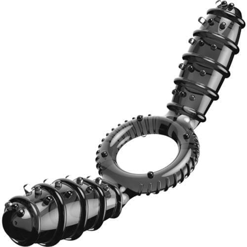 Delay Ejaculation Cock Vibrating Ring Vibrator for Condom Clitoral Stimulator Ring Penis Sleeve Extender Sex Toy for Men Couples