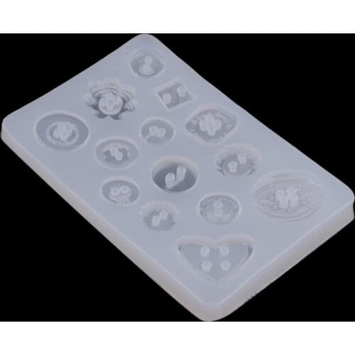Crystal Epoxy Silicone Resin Casting Button Molds For Fondant DIY Craft Tool