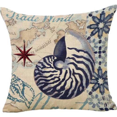 Square Cotton Linen Pillow Case Soft Room Gifts Single Sides Printing Waist Throw Cushion Case Home