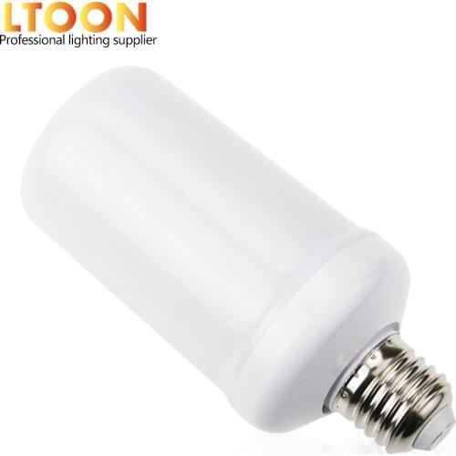 [LTOON]99 LEDs E27 Flame Lamps 9W 85-265V 4 Modes Ampoule LED Flame Effect Light Bulb Flickering Emulation Fire Light Yellow