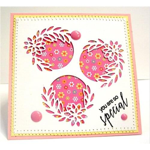 Bubble Flower Circle Metal Cutting Dies Stencil For DIY Scrapbooking Decorative Embossing Suit Paper Cards Die Cutting Template