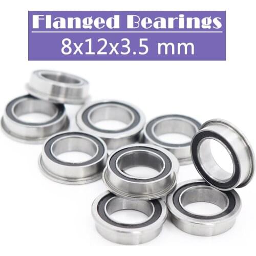 MF128-2RS Bearing 8x12x3.5mm ( 10 PCS ) ABEC-1 Miniature Flanged MF128RS Ball Bearings LF-1280DD
