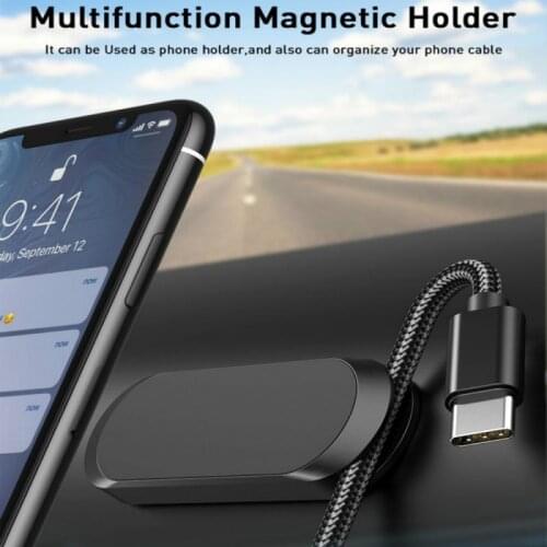 Mobile Phone Holder Bracket Stands I-shaped Magnet Car Bracket Magnetic Suction Navigation Bracket Mini Holder Phone Accessories