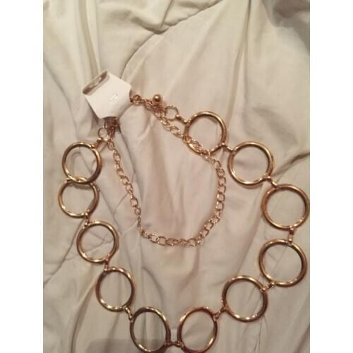 Fashion Girls Metal Waist Chain Gold Plated Belt Decoration Belt For Dresses Women Circle Metal String Designer Belts