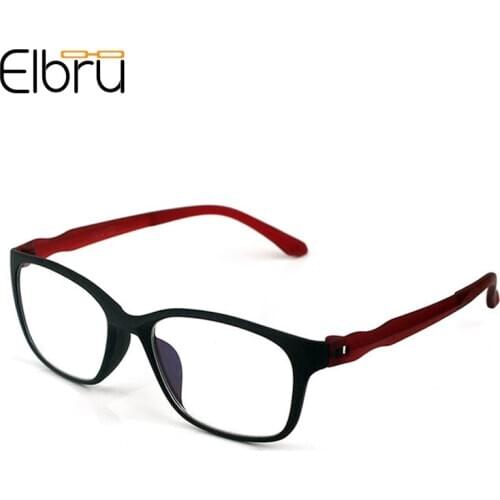 Elbru Men Women Anti Blue Light Reading Glasses Antifatigue Presbyopia Eyeglass Ultralight TR90 Computer Eyewear Diopters 0 +4.0