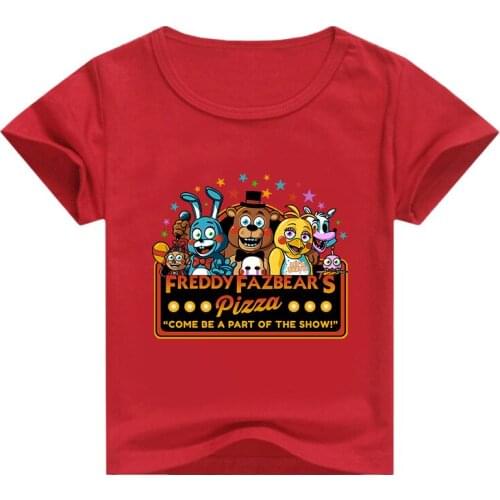 Factory Wholesale 2-12year Wear kids T-shirt fnaf Children T Shirts Kids 3d FNAT Boys Clothes Girl T-shirt Summer Baby Tops Tees