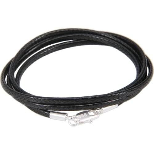 Thomas Style Black Faux Leather With Clasp Necklace Fit TS-Pendant & Charm, Fine Jewelry for Men and Women TS N983
