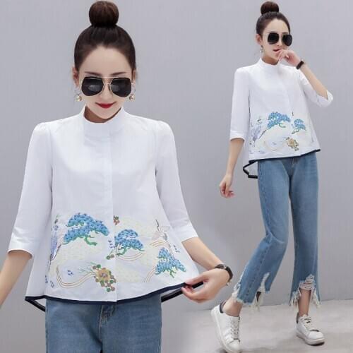 Блузки с вышивкой Pritee Cryshoes China At AliExpress