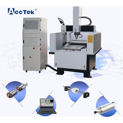 Acctek Mini Desktop Cnc 4040 6060 Metal Router Engraving Machine