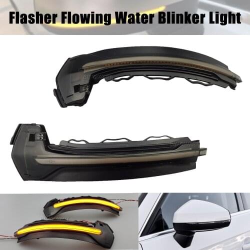 2pcs Dynamic Turn Signal Light LED Side Rearview Mirror Sequential Indicator Blinker Lamp For Audi A3 8V 2013-2020