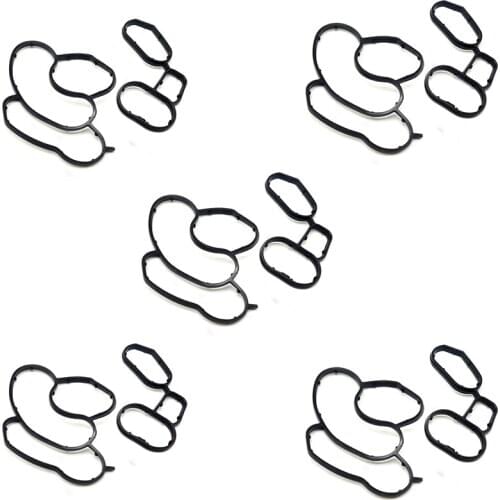 5Sets New Oil Filter Housing Gasket Seal 11427508970 11427508971 for BMW E81 E87 E82 E46 E91 11 42 7 508 970 11 42 7 508 971