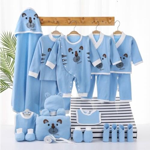 21 Pieces Spring Summer Newborn Clothes Pure Cotton Baby Gift Baby Set 0-6 Months Newborn Baby Boy Girl Underwear Suits Without