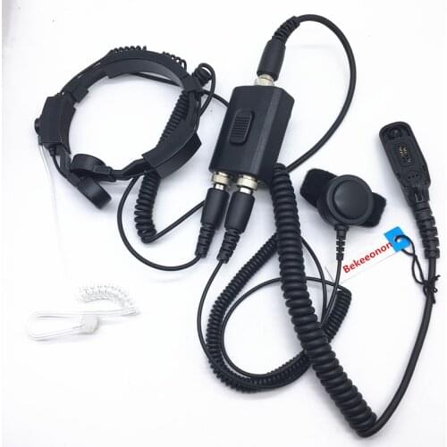 High sensitive throat control headphone big finger PTT for motorola XIR P8268 GTP800 P8660 DP4800 DP3400 XPR6500 APX2000 etc