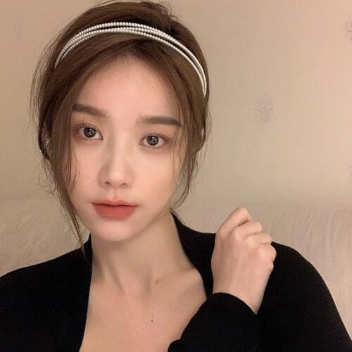 Luxury Mini Pearl Hair Hoop For Women Vintage Hair Elegant Headband Accesories Fashion Bezel Wedding Hair Headwear