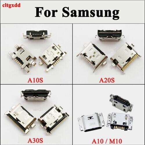 100pcs / lot micro usb socket charging connector port for samsung galaxy a70 a60 a50 a40 a30 a30S A20S A10 A10S M10 A107F
