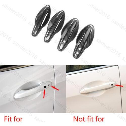 12pcs Carbon Fiber Color Door Handle Bowl Cover Trim For Honda CRV CR-V 2012-16