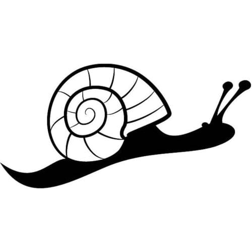 16cm*7.9cm Cute Interesting Snail Car Sticker Vinyl Car-styling Decals Black/Silver S6-3178