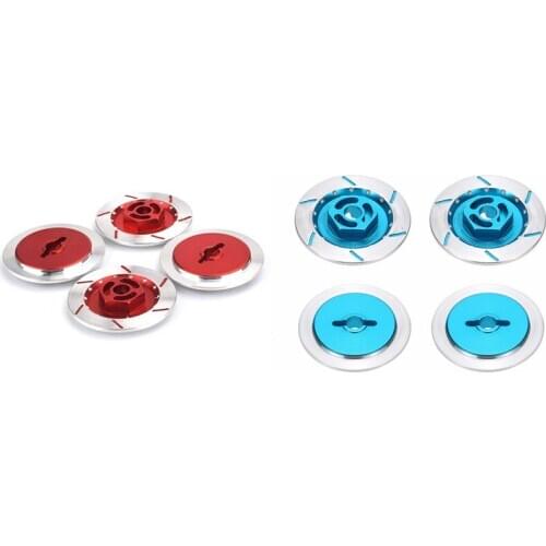 4PCS Aluminum Alloy Brake Disc Wheel Rim Box Metal Hex Adapter 12MM for RC 1/10 Car HSP Fly Fish Buggy Truck 94123 94122 D4 CS