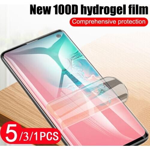 5/3/1Pcs hydrogel film for samsung galaxy S7 edge S8 S9 S10 lite plus S10E S20 ultra screen protector Not Glass protective film