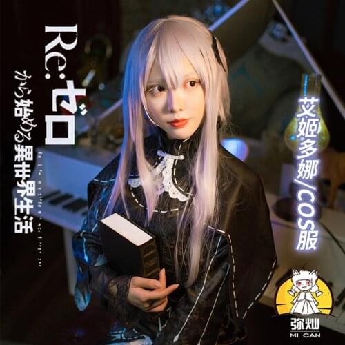 Anime Re:Zero kara Hajimeru Isekai Seikatsu Echidna Cosplay Costume Women Men Halloween Carnival Fancy Party