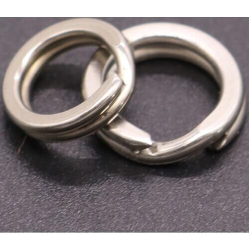 CASTFUN 50pcs/lot Diameter from7 to14mm Split Ring Loop Stainless Steel Fishing Tool Lures Accessories Fishing Tackle Goods