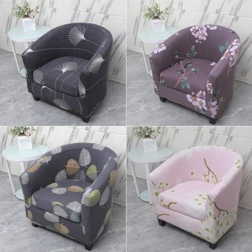 Flower Printed Tub Sofa Cover Stretch Spandex Armchair Cover Couch Slipcover for Living Room With Cushion Covers Funda Mueble