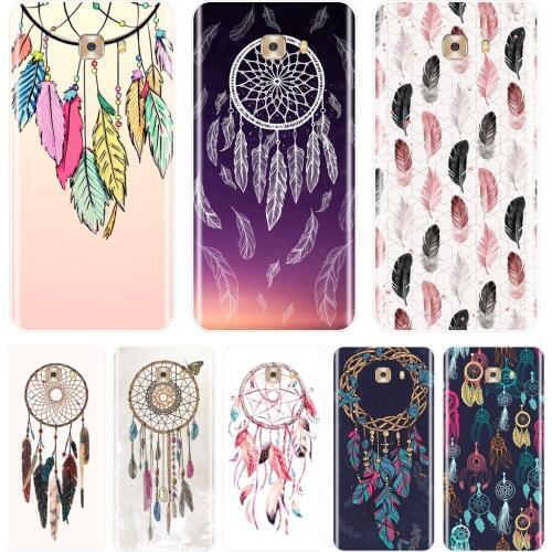 Case For Samsung Galaxy C5 C7 C9 Pro Dream Catcher Feather Girl Silicone Soft Back Cover For Samsung Galaxy C5 C7 C8 Phone Case