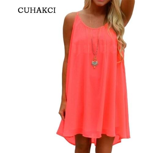 CUHAKCI Summer Chiffon Dresses