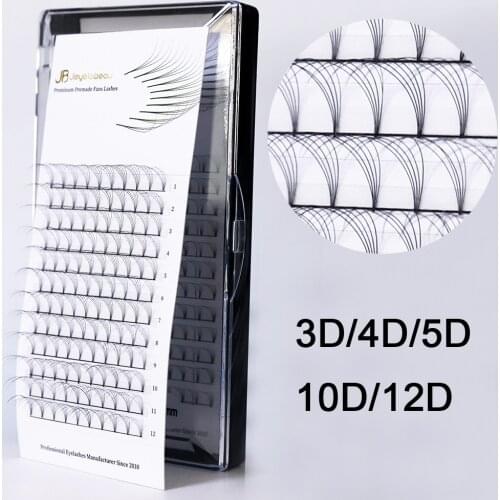 Long Natural Looking Premade Fans Eyelashes 3D/4D/5D/10D/12D Russian Volume Extensions Faux Mink Extension For Sensitive Eyes