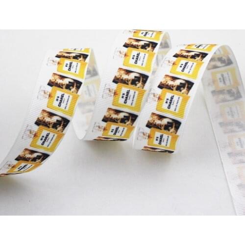 Perfume bottle printed grosgrain ribbon 16-75mm DIY handmade materials christmas wedding gift wrap tape ribbons