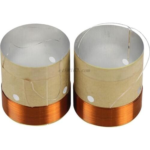 1Pair 38.5MM Speaker Bass Voice Coil White Aluminum Sound Air Outlet for Subwoofer Speaker Repair Accessories