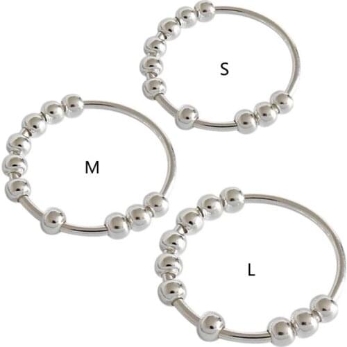 Spinner Fidget Beads Rings for Anxiety Worry Peace Rings Relieving Stress Rings