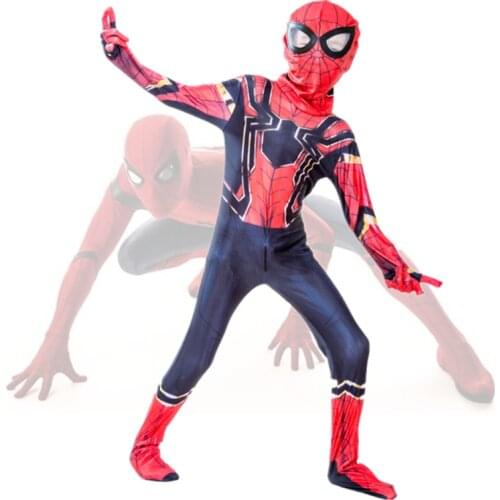 Avengers Superhero Adult Children Spiderman Halloween Cosplay Costume, Party Mania Iron Spiderman Cosplay Costume