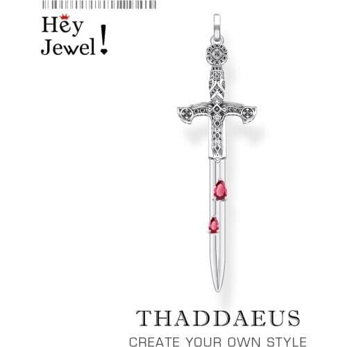 Pendant Sword With Blood,2021 New Fine Jewelry Europe Fantasy Genre Bijoux 925 Sterling Silver Accessories Gift For Woman & Men