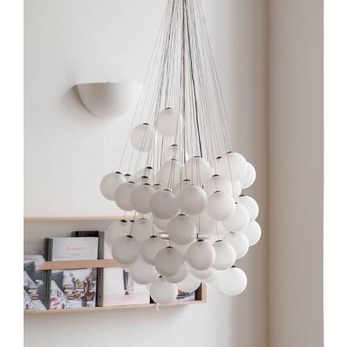 Modern Design Bubble Ball Chandeliers Art Decor Glass Chanddelier Light Fixture Dinning Room/Living Room Suspension LED Lamp