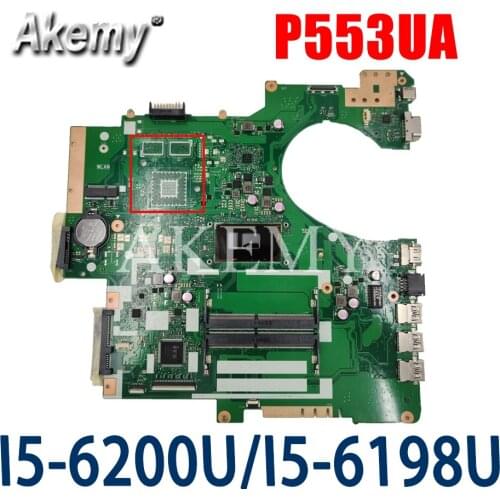 P553UA Motherboard W/ i5-6200U SR2EY For Asus P553UJ PRO553U PRO553UJ P553U P2540U P2540UQ P2540UV Laptop motherboard