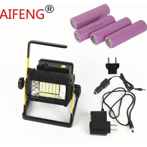 AIFENG POWERFUL Portable Spotlight 2400LM 50W hunting led spot light rechargeable 36LED with charger Alarm light outdoor EU US