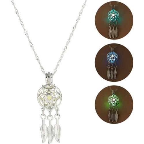 New Necklace Creative Dream Catcher Luminous Pendant Fashion All-Match Women Charm Jewelry Wholesale