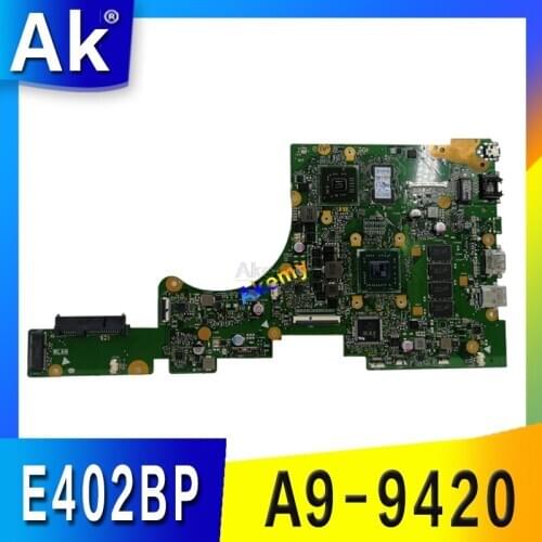 Original E402BP laptop motherboard with A9-9420 CPU CPU 8G RAM For ASUS E402BP E402B MainBoard 100% test work OK