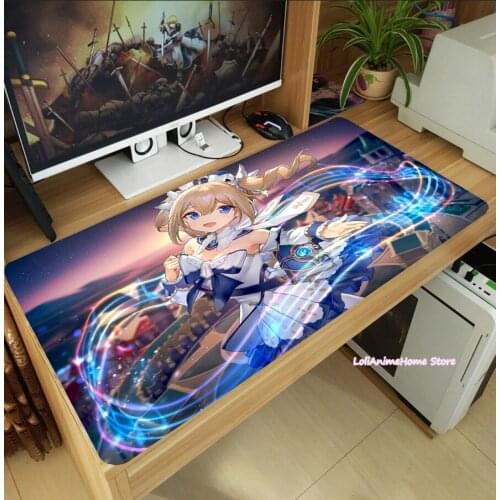 Hot Anime Game Genshin Impact Barbara Loli Girl Mouse Pad Laptop PC Mice Mat Keyboard Mat Large Anti-Slip Playmat Cosplay