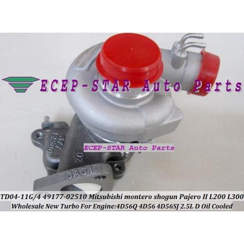 TD04 49177-02511 49177-02510 49177-02511 49177-02510 Turbo For MITSUBISHI PAJERO MONTERO L200 L300 L400 91- 4D56 4D56Q DOM 2.5L