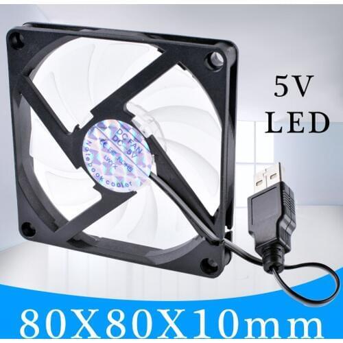 NOTEBOOK FAN 8010 80X80X10mm 5V USB fan blue led quality guarantee