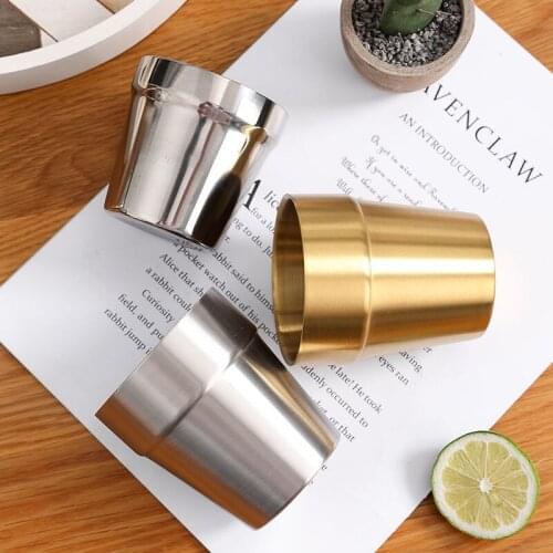 High Quality 300ml Double Wall Stainless Steel Espresso Cup Insulation Coffee Cup Capsule Shape Cute Thermo Cup Coffee Mugs