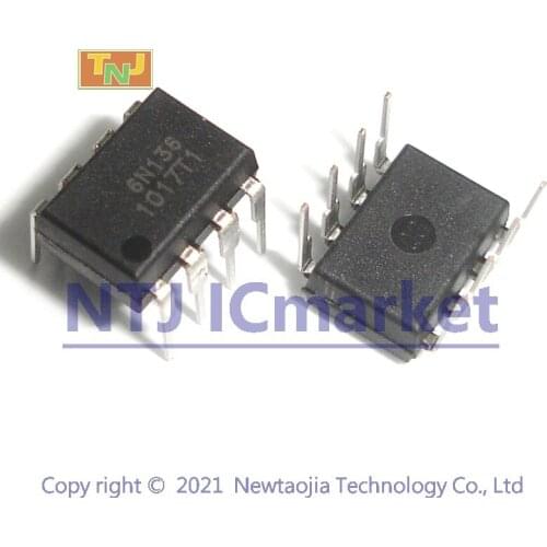 50 PCS 6N136 DIP-8 HIGH SPEED Transistor Optocupler