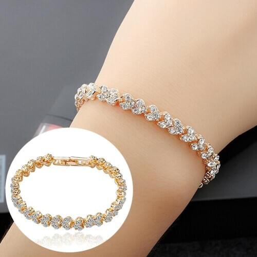 2020 Women Bracelet Bangles Fashion Full Cubic Zirconia Inlaid Bracelets for Women Bangle Party Gift Charm Bracelet Femme