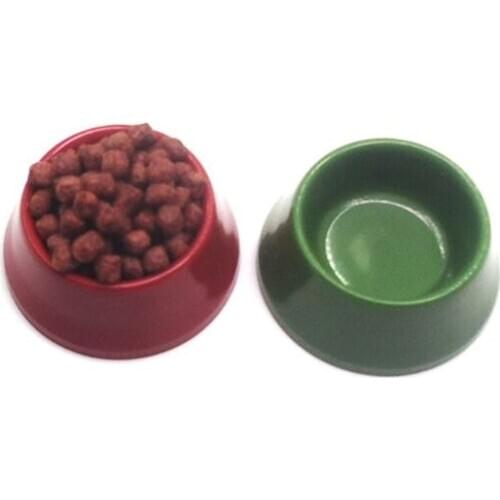 1/12 Dollhouse Miniature Pet Dog Cat Food On Bowl Kitchen Garden Decor Doll House Accessories