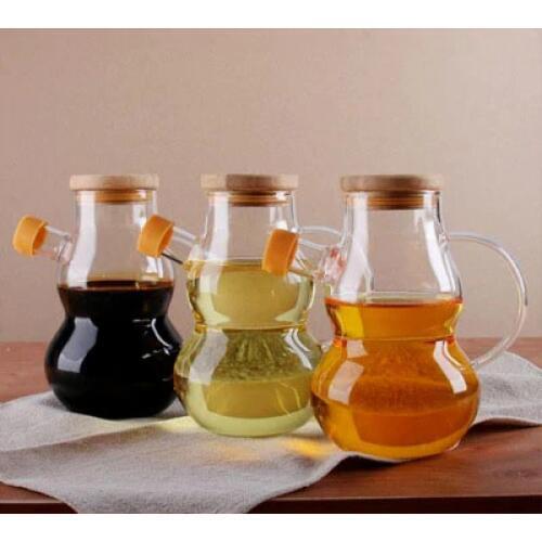 1PC Oil Vinegar Bottle Creative Soy Sauce Oiler Leak-proof Olive Oil Bottle Storage Jars Kitchen Supplies Accessories OK 0356
