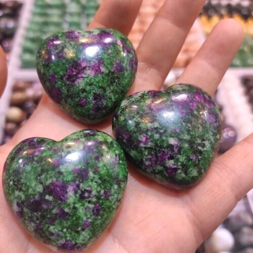 1pc Random Quartz Crystal Heart Shape Gifts Healing Reiki Home Decor Palmstone