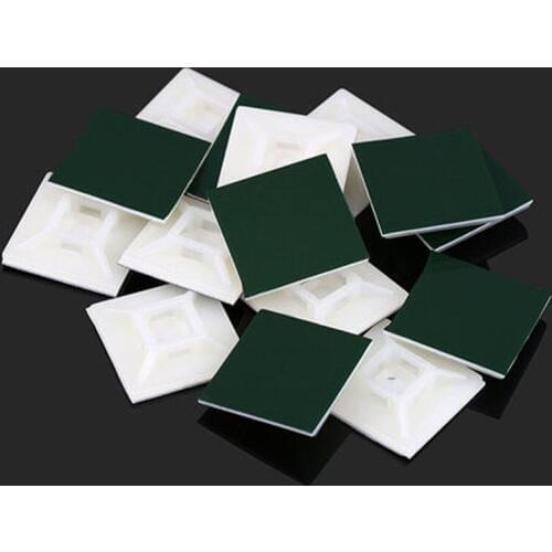 30pcs HS-101 Self-adhesive cable tie holder Cable tie holders Suction cup Tie positioning