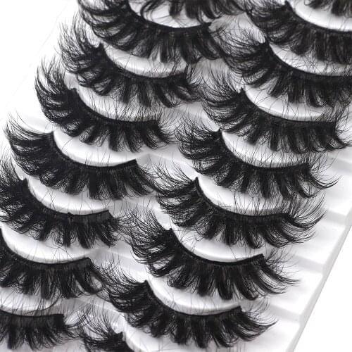 3D Mink Eyelashes False Eyelashes Crisscross Natural Fake lashes Wispy Fluffy Long 25mm Makeup Lashes Extension Eyelash Beauty